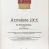 Dr. Sonnenberg bei FOCUS-Ärzteliste 2015 ausgezeichnet